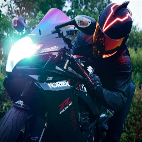 Motorcycle Helmet LED Light Bar