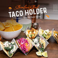 Soporte de acero inoxidable para tacos