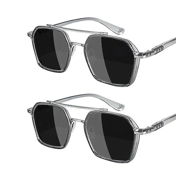 ✨2024 Nueva gran oferta 50 % de descuento✨Cristal óptico con marco de PC retro delgado de doble haz