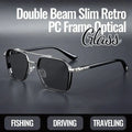 ✨2024 Nueva gran oferta 50 % de descuento✨Cristal óptico con marco de PC retro delgado de doble haz