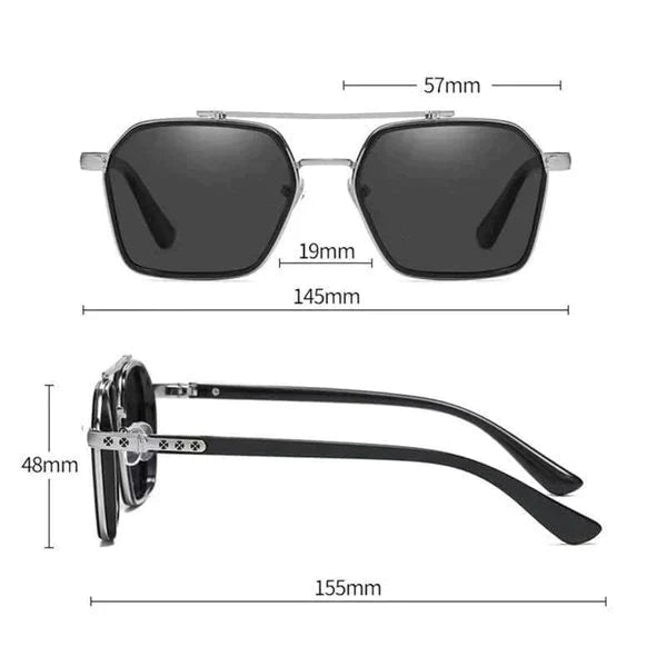 ✨2024 Nueva gran oferta 50 % de descuento✨Cristal óptico con marco de PC retro delgado de doble haz