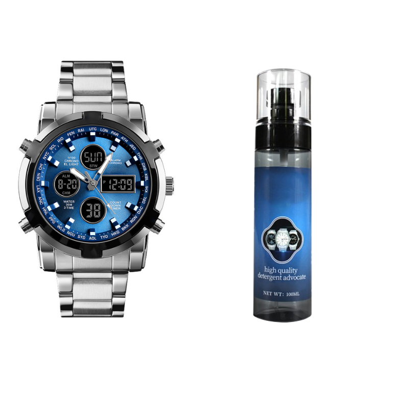 ⌚ ¡50% DE DESCUENTO AHORA! 🪖 Reloj militar para hombre: pantalla analógica-digital, resistente al agua y a los golpes 🛡️