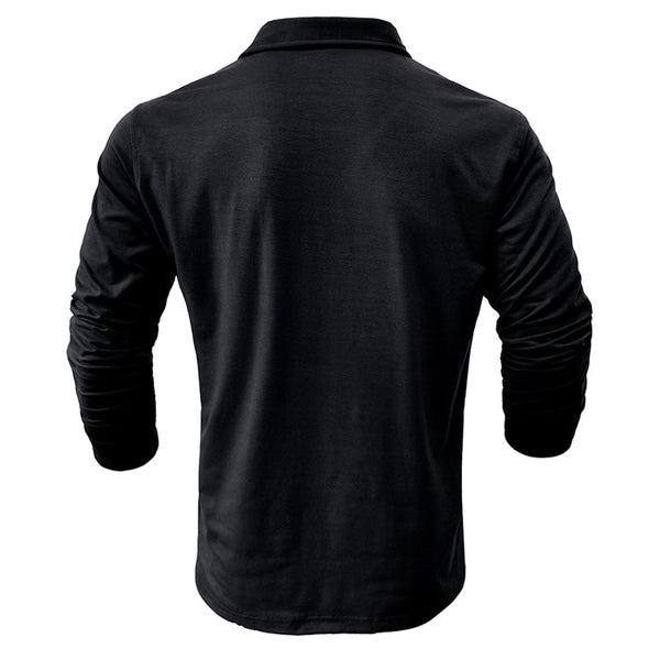 Camisa casual de algodón con bolsillos