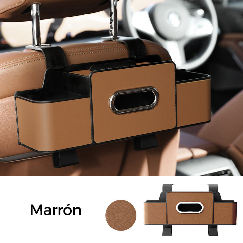 Caja de Almacenaje Multifuncional para Respaldo de Auto