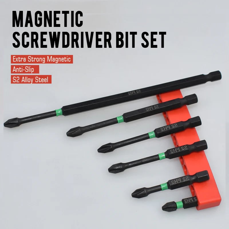 Juego de Puntas de Destornillador Magnéticas - 6PCS/1 Juego