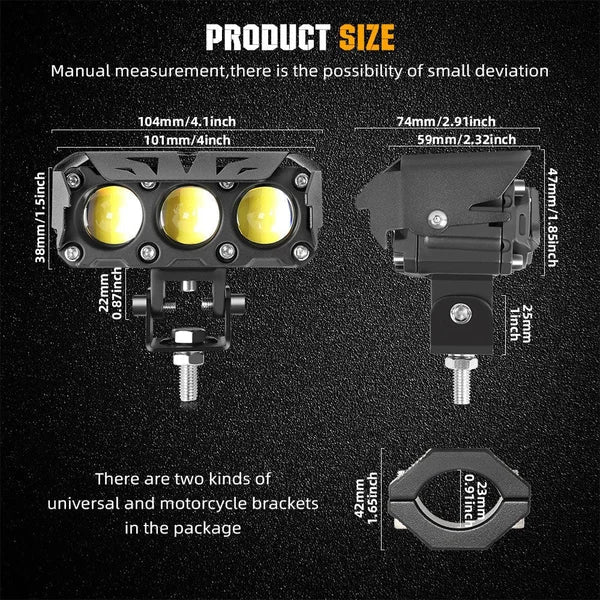 Luz de Conducción para Motocicletas Luz Auxiliar LED