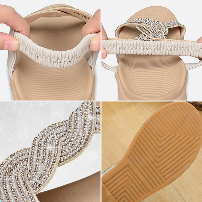 Sandalias de cuña de la cuña del rango suave antideslizante