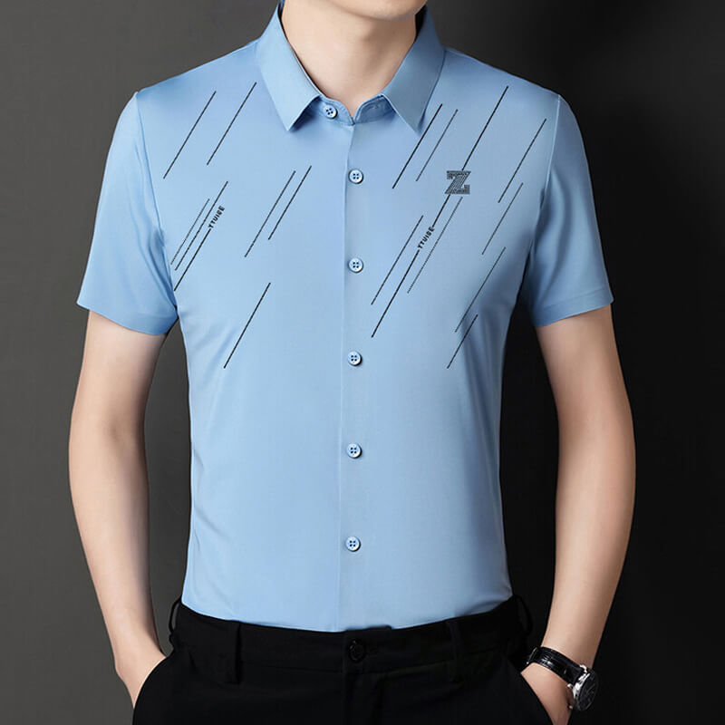 Camisas sin costuras para hombre resistentes a las arrugas