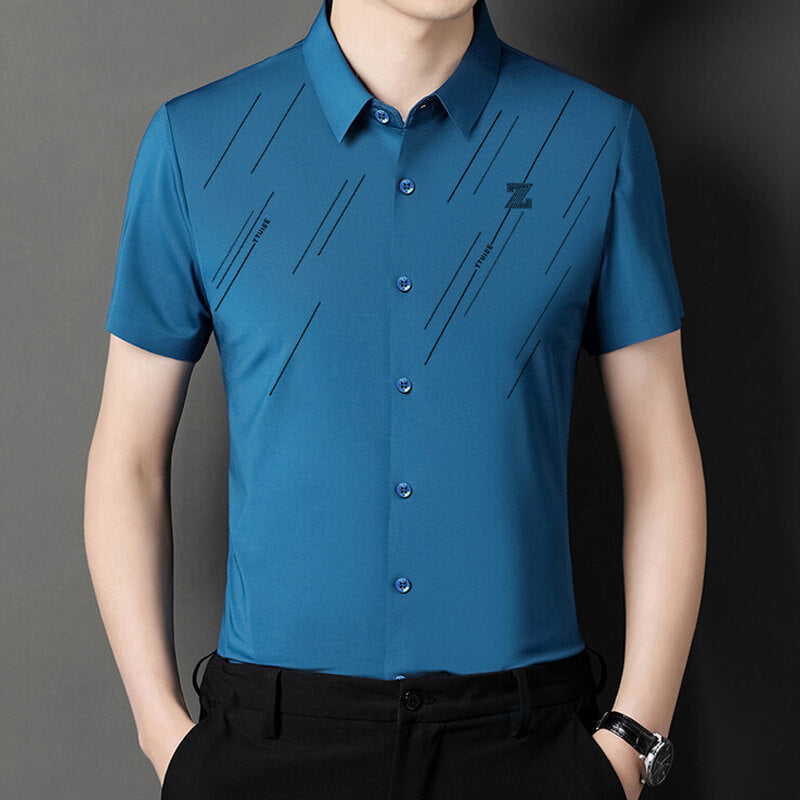 Camisas sin costuras para hombre resistentes a las arrugas