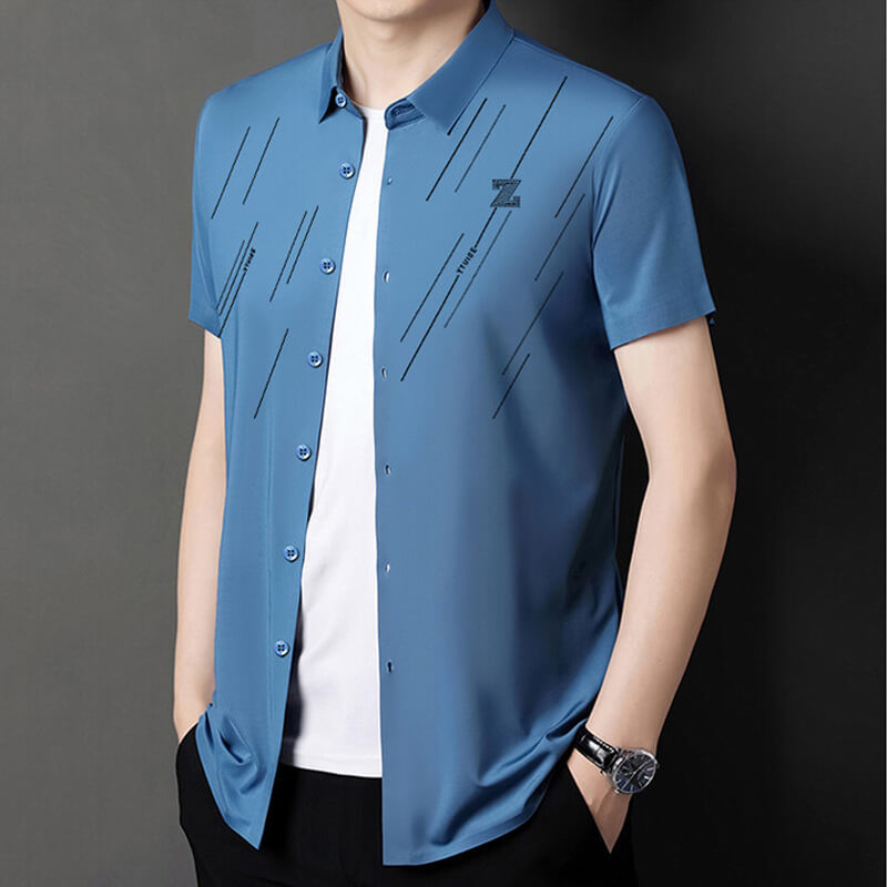 Camisas sin costuras para hombre resistentes a las arrugas