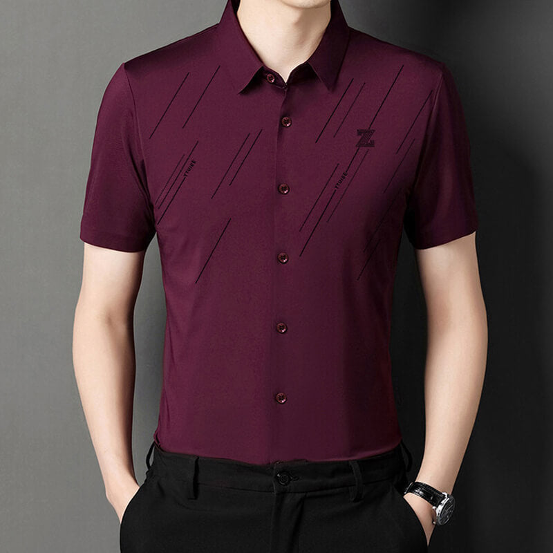 Camisas sin costuras para hombre resistentes a las arrugas