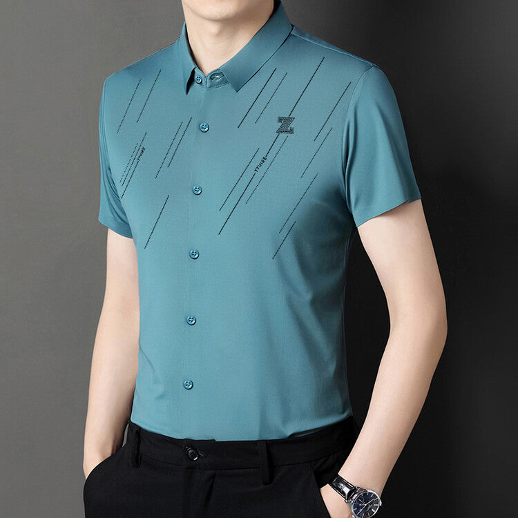 Camisas sin costuras para hombre resistentes a las arrugas
