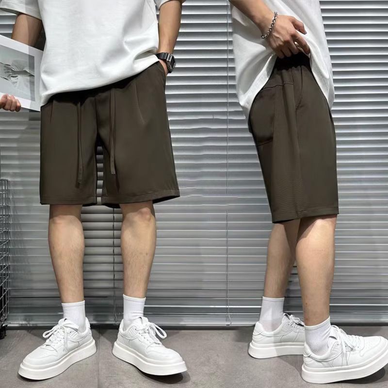 Clásicos pantalones cortos de seda de hielo para hombres