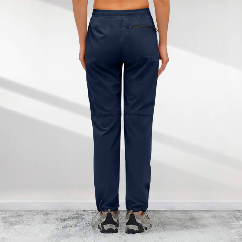 Pantalones de senderismo de secado rápido con 5 bolsillos con cremallera para mujer
