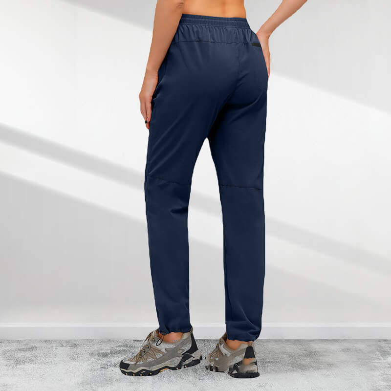 Pantalones de senderismo de secado rápido con 5 bolsillos con cremallera para mujer