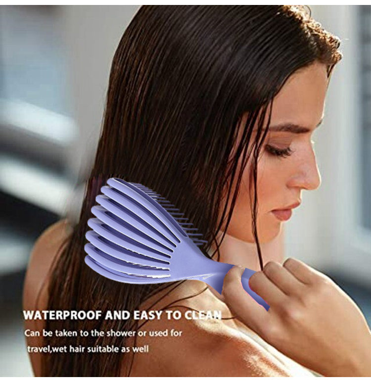 Peigne à pointes creuses pour cheveux lisses