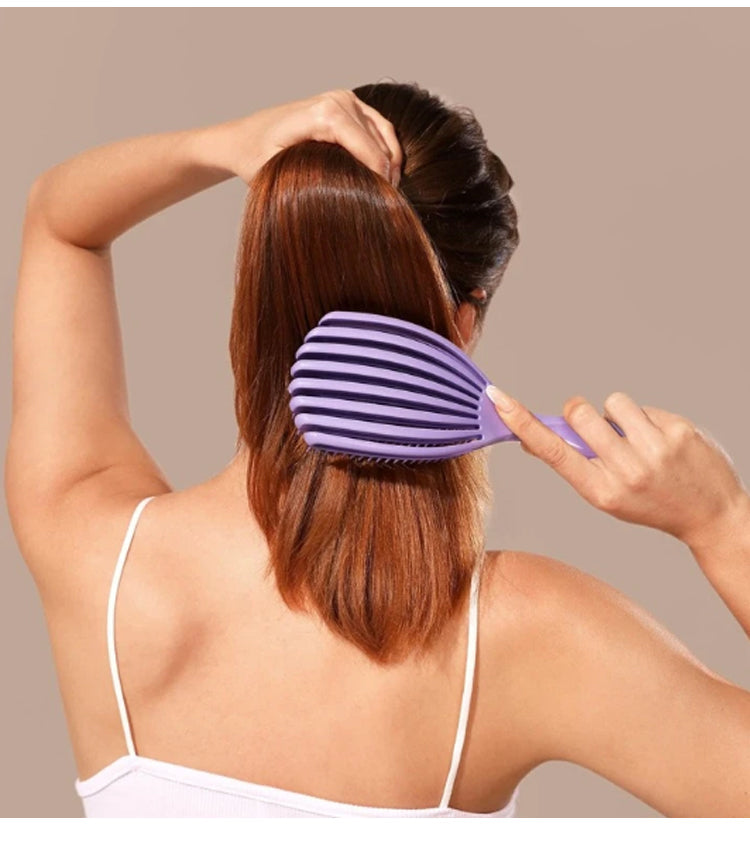 Peigne à pointes creuses pour cheveux lisses