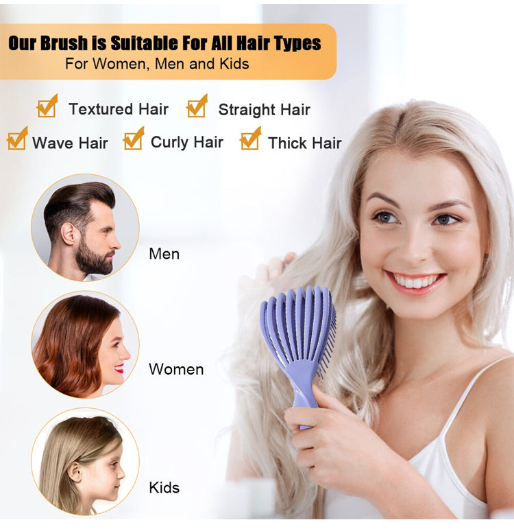 Peigne à pointes creuses pour cheveux lisses