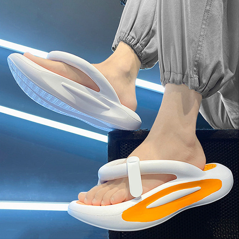 Chanclas de pareja de moda con suela gruesa y amortiguación informal