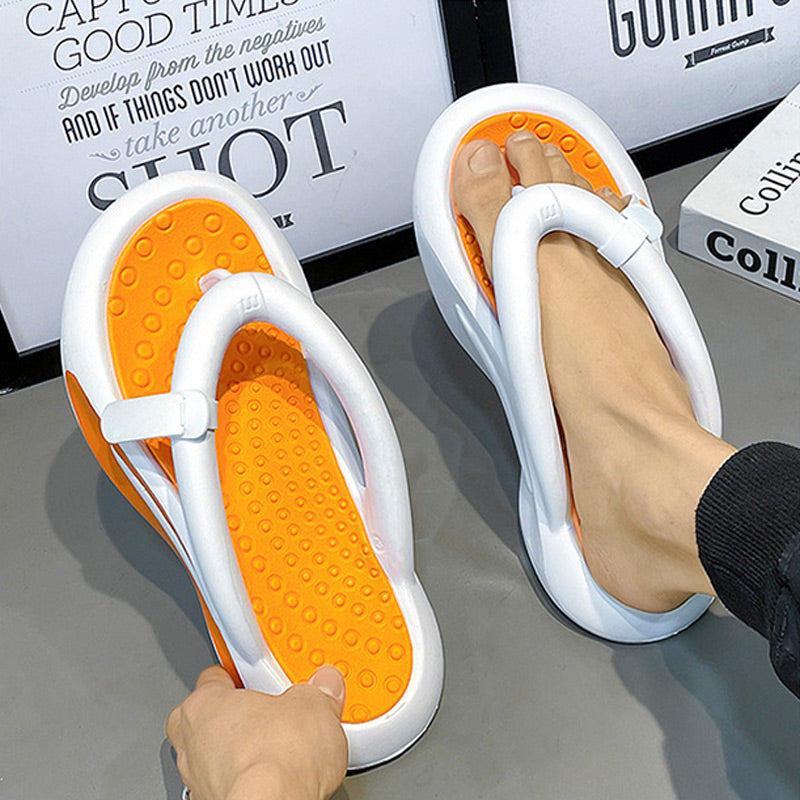 Chanclas de pareja de moda con suela gruesa y amortiguación informal