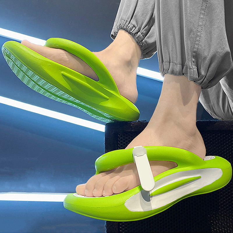 Chanclas de pareja de moda con suela gruesa y amortiguación informal