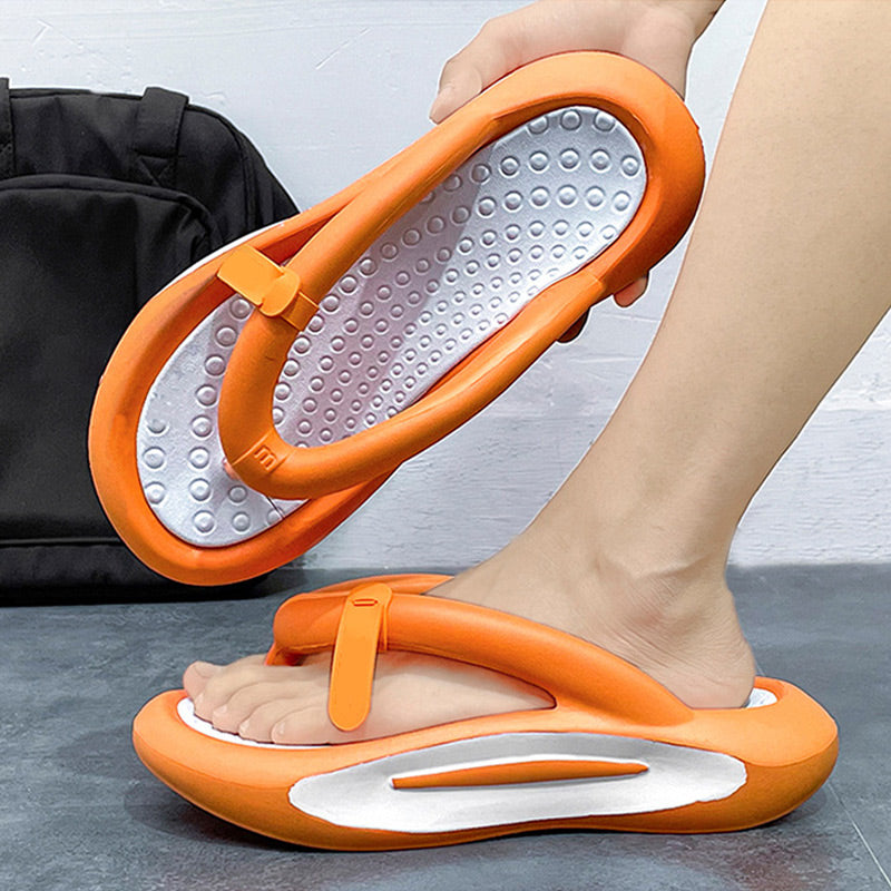Chanclas de pareja de moda con suela gruesa y amortiguación informal