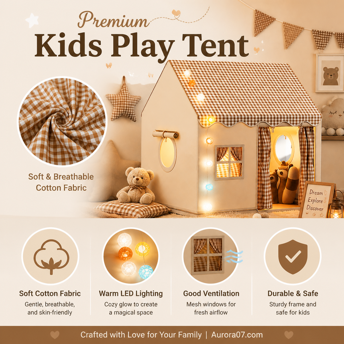 🏆 Último día 50% de descuento 🏠 Castillo de tiendas de juegos para niños ✨