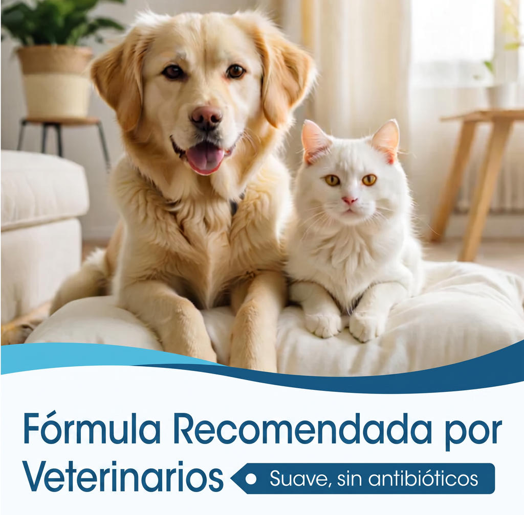 🐶🐱 Limpiador de oídos, alivia la picazón en perros y gatos.