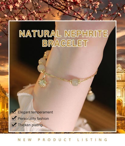 Pulsera Hetian Jade Bell