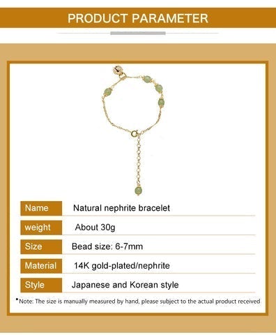 Pulsera Hetian Jade Bell