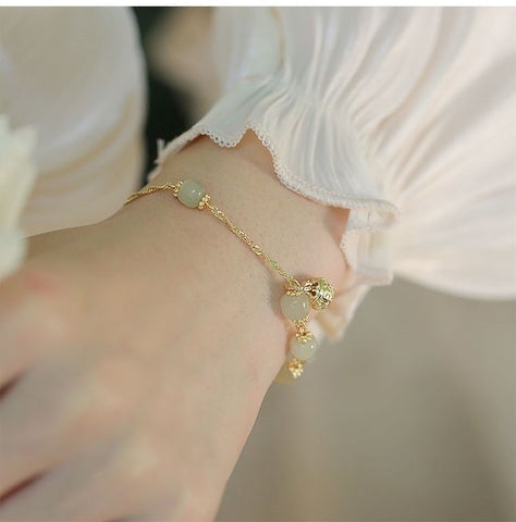 Pulsera Hetian Jade Bell