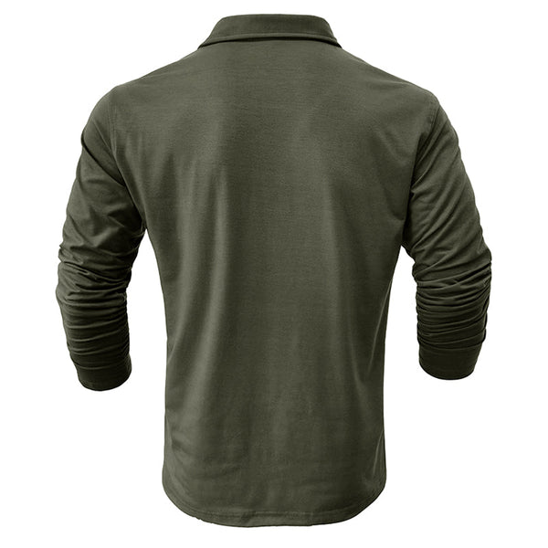 Camisa casual de algodón con bolsillos