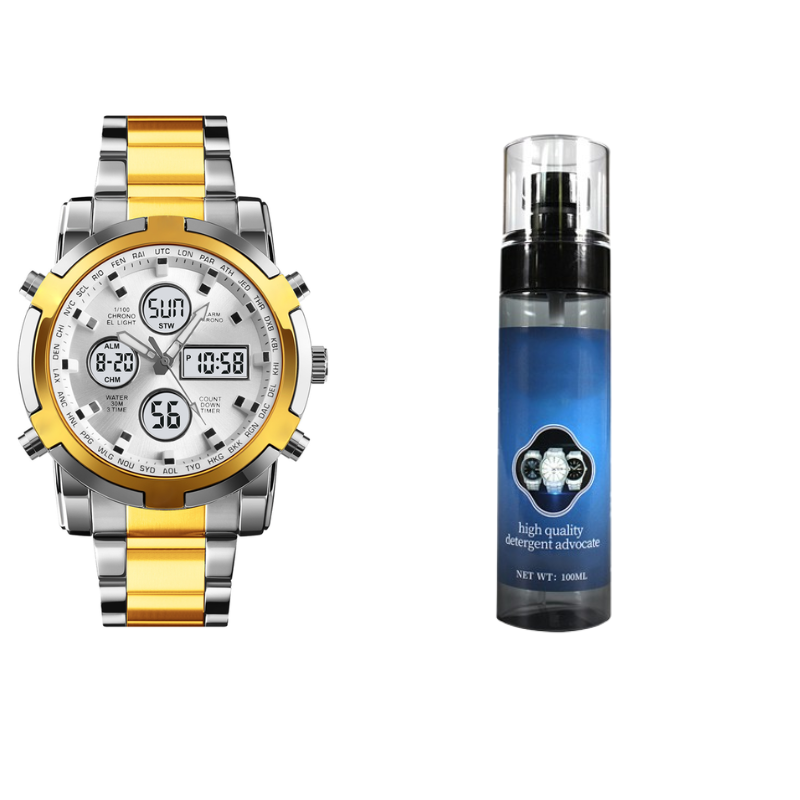 ⌚ ¡50% DE DESCUENTO AHORA! 🪖 Reloj militar para hombre: pantalla analógica-digital, resistente al agua y a los golpes 🛡️