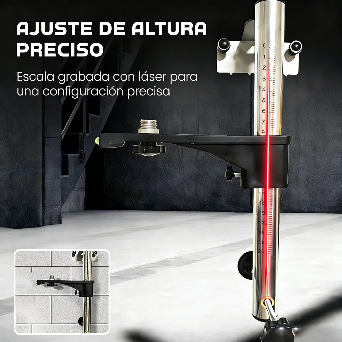 Soporte de montaje en pared para nivel láser ajustable