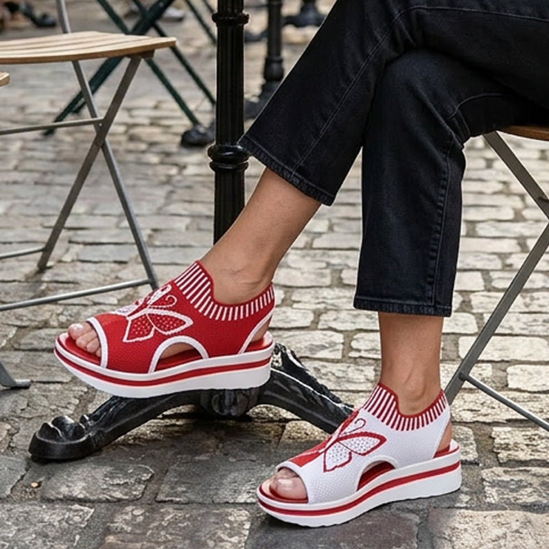 📢📢 ¡50% DE DESCUENTO! ⏰ Sandalias de Plataforma con Punta Abierta para Mujer – Ligeras, Acolchadas y Perfectas para Días Soleados y Vacaciones 🌴✨