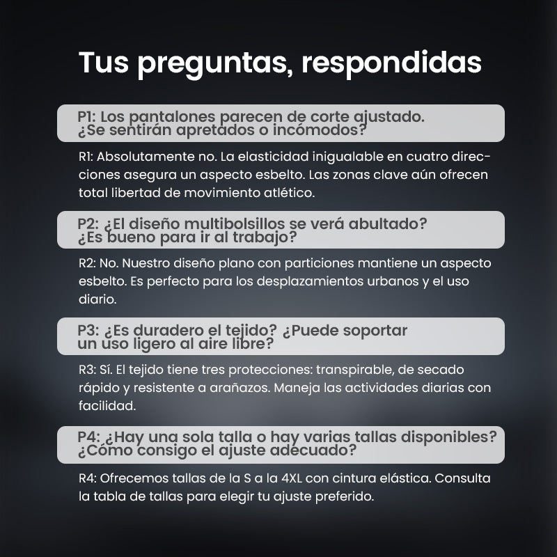 💥🥰 Multipantalones – Pantalones Cargo Duraderos, Multibolsillos y Superelásticos
