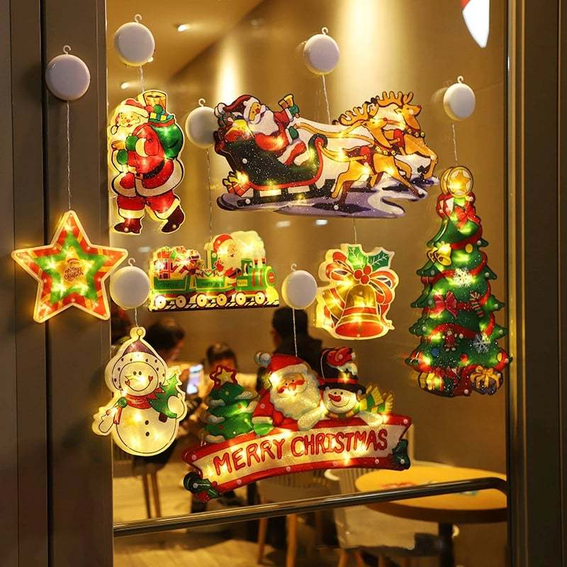 🎄Venta de Navidad anticipada - à Cup de succión para la ventana de Navidad🎅