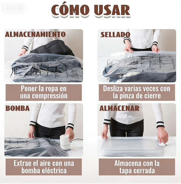 🧳【1° Más Vendido】✨ Bolsas Colgantes de Almacenamiento al Vacío – Ahorra Espacio y Mantén tu Ropa Organizada con Facilidad 💼🌟