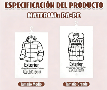 🧳【1° Más Vendido】✨ Bolsas Colgantes de Almacenamiento al Vacío – Ahorra Espacio y Mantén tu Ropa Organizada con Facilidad 💼🌟