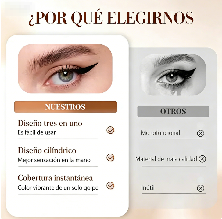 👁️✨ Lápiz Delineador de Ojos Líquido Resistente al Agua – Define tu Mirada con Precisión y Durabilidad Todo el Día 💖🌟