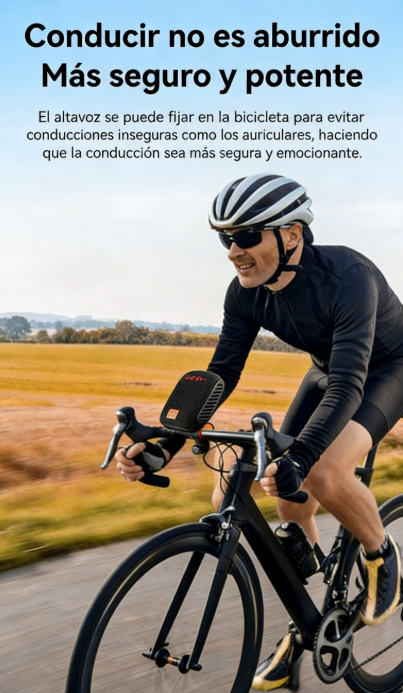🚴‍♂️🎶 Altavoz Bluetooth Impermeable para Bicicleta – Soporte de Fácil Montaje, Ideal para Viajes y Actividades al Aire Libre 🌦️🔊