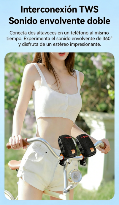 🚴‍♂️🎶 Altavoz Bluetooth Impermeable para Bicicleta – Soporte de Fácil Montaje, Ideal para Viajes y Actividades al Aire Libre 🌦️🔊
