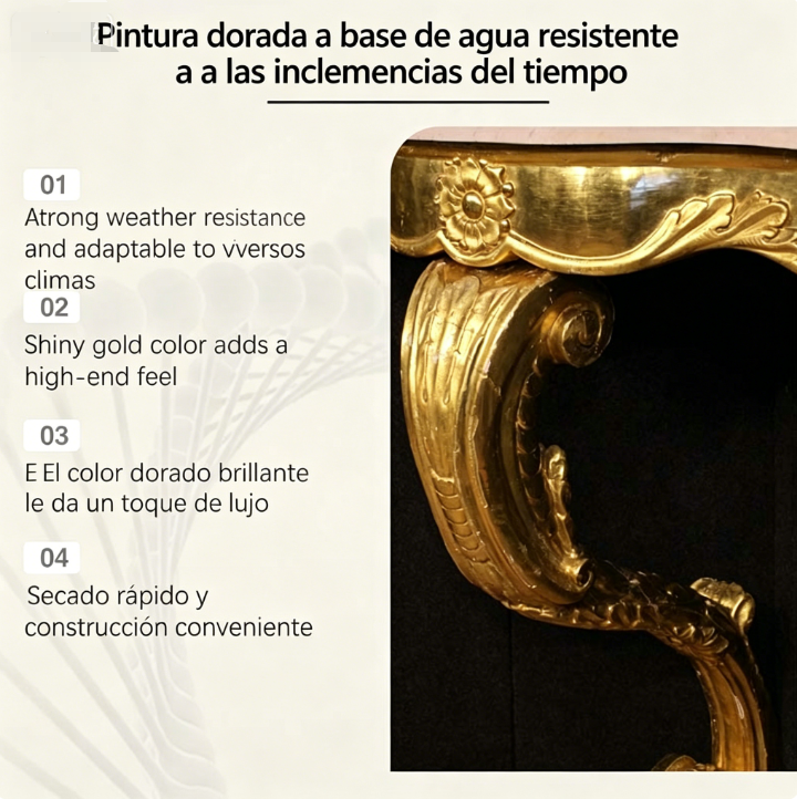 🎨🏡 Pintura Dorada Metálica y Ecológica – Transforma tus Espacios con Lujo 🌿✨
