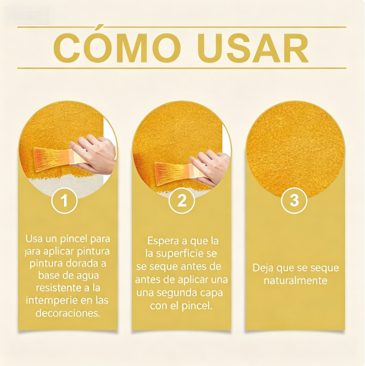 🎨🏡 Pintura Dorada Metálica y Ecológica – Transforma tus Espacios con Lujo 🌿✨