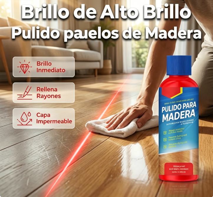 ⏰🔥 ¡50% DE DESCUENTO POR TIEMPO LIMITADO! ✨ Pulimento de Madera de Alto Brillo – Suelos Relucientes y Protegidos en Minutos 🏠💎