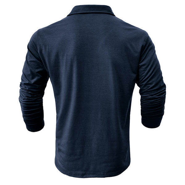 Camisa casual de algodón con bolsillos