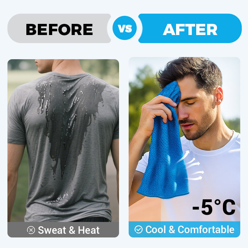 ⏰ ¡ÚLTIMO DÍA! Compra 1, Lleva 1 GRATIS ❄💦 Toalla refrescante anti sudor frío — ¡úsala donde y cuando quieras! Reutilizable, suave, absorbente, portátil