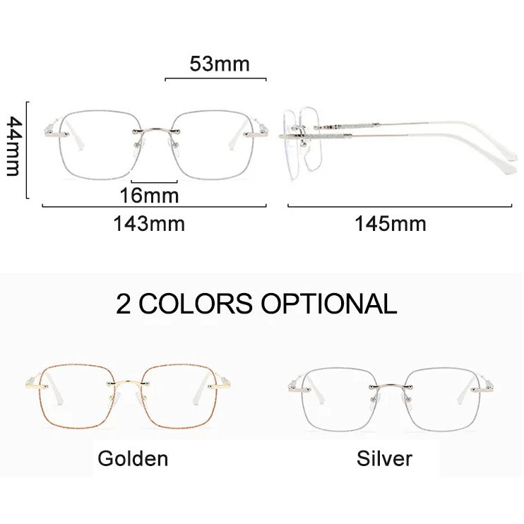 Gafas de miopía de luz azul sin montura de moda (50% de descuento)