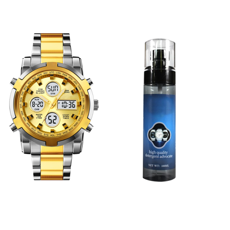 ⌚ ¡50% DE DESCUENTO AHORA! 🪖 Reloj militar para hombre: pantalla analógica-digital, resistente al agua y a los golpes 🛡️