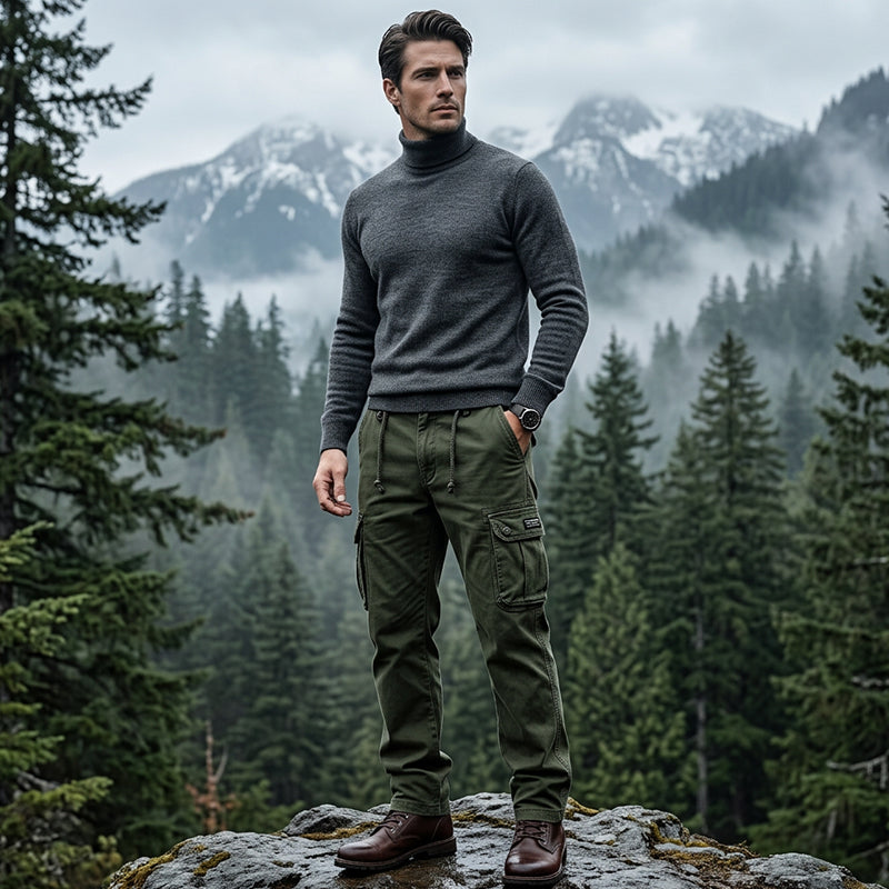 Pantalones tácticos cargo de algodón para hombre